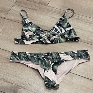 Rip Curl Leafy Green and Cream Bikini
